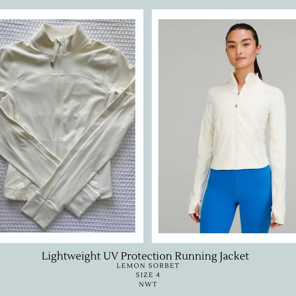 🆕 Lightweight UV Protection Running Jacket Size 4 Lemon Sorbet